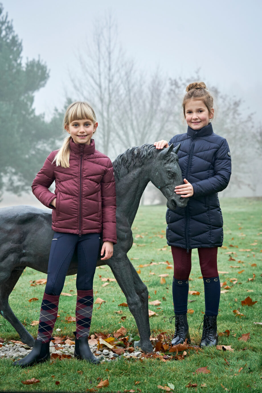 ocieplana jeździecka kurtka zimowa dziecięca kolekcja jesień zima 2022